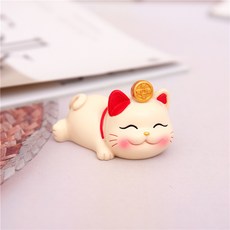 創意招財貓煙灰缸 平安生財 擺件, 來財貓擺件 趴姿, 1個