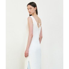 ARTID 슬릿 디테일 니트 롱 원피스_IVORY