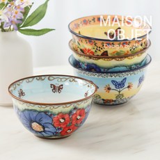 프라카 유니캇 폴란드풍 도자기 공기 2P, 메도우+버터플라이, 1개