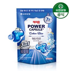 해피홈 파워캡슐 트리플 프로 코튼블루 캡슐세제, 32개입, 1개