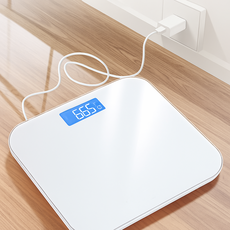 휴대용체중계 여행용저울 미니 몸무게 전자 저울 화이트 체중계, 화이트 LED 체중계, 1개