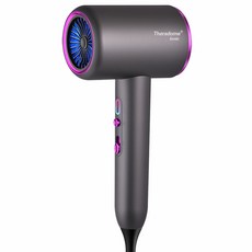 GOYES 가정용 헤어드라이기 헤어용품 건조 빠른 경량 드라이기, 그레이, Free