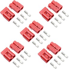 10Pcs 6-12AWG 50A 600V 배터리 퀵 커넥터 12V-36V 윈치 자동차 자전거 점퍼 케이블 전기 장치용 50암페어 와이어 하네스 플러그 키트 분리, 6AWG, Red