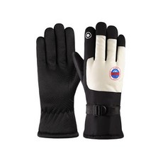 핸드웜 물에안젖는 털안감 겨울 커플 라이더 스키 장갑, B 블랙화이트