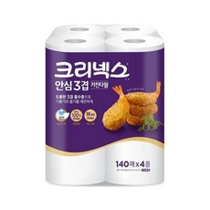 크리넥스 프리미엄 안심 3겹 천연펄프 키친타올, 4개입, 1개