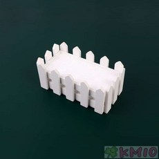 Kmio 사각 울타리 조화 화분 장식, GT 화이트 - 중