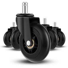 TS우리집상점 3인치 의자 바퀴 5개 세트 무소음 캐스터 ( 검은색 )