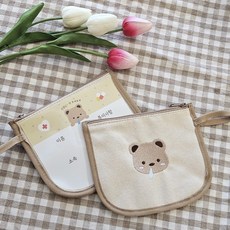 아기 보냉 약파우치 다회용 어린이집 준비물 캔버스 주머니, 약파우치(인포시트 2매 포함)