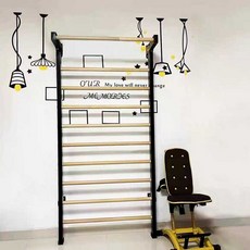 필라테스 손잡이 가정용 턱걸이 벽고정 프레임 풀업바, 1개, 100x208cm 나무