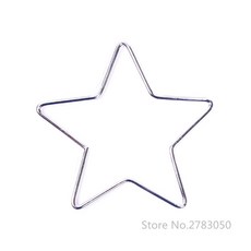 드림 캐쳐 화환 마크라메 프로젝트 DIY 액세서리 반지 별 모양 50-200mm 금속 공예 농구, [07] Silver 10cm