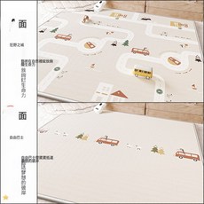 BABYGO寶寶爬行墊加厚無味整體墊嬰兒客廳地墊xpe整張兒童爬爬墊, 【雙面XPE】狂野之城