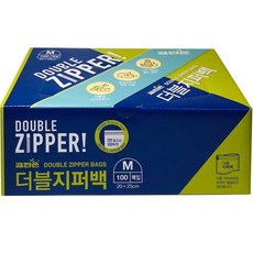 크린손 더블지퍼백 20 x 25 cm, 중(M), 100개입, 1개