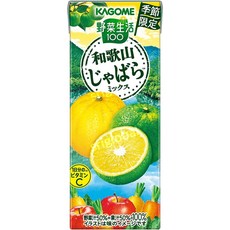 카고메 야채생활 100 와카야마 자바라 감귤 믹스 주스 195ml 24개