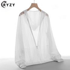 RYZY 黑網紗連帽防曬外套 輕薄透氣