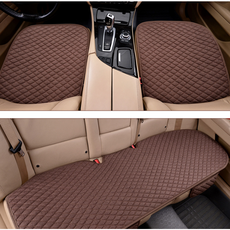 차량용방석 사계절 항균 마소재 이염방지 대형전용 기아 K8 K9 제네시스 G70 G80 G, 1개, 브라운(세트-앞좌석2뷧자석1)