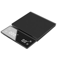 觸屏靜音計時咖啡電子秤 LED背光顯示，附贈隔熱墊及Type-C充電線, 充電款+电池-2 3KG