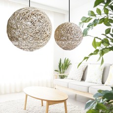 天然麻線燈球 聖誕燈飾, 自然色, 1個