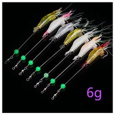 새우웜 야광 가짜미끼 루어리얼 바다 농어 우럭 낚시세트 10개입, 1개, 60g, 혼합색상