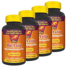 Bioastin 夏威夷蝦紅素素食軟膠囊 12mg, 75顆, 4罐