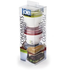 joie 컨디먼트 온 더 고 일반도시락, 3개, Red, Blue, Green