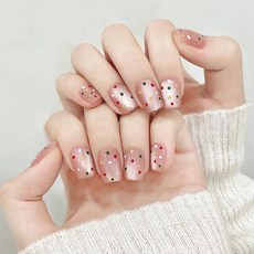 애미림 붙이는 손톱 네일팁 30p 심플디자인 숏 스퀘어, 1개, 화이트