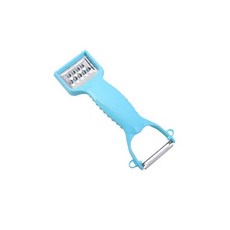 주방 다기능 스테인레스 강판 생강 마늘 분쇄기 더블 헤드 필링 나이프, 하늘색, 기본 색상
