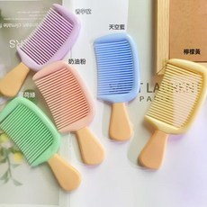 高顏值冰淇淋防靜電兒童中齒梳子 便攜口袋梳, 冰淇凌防靜電梳 淺綠色:1個裝, 1個