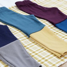 레트로한 느낌의 투톤 색상 아동 봄가을 레깅스 ksg+5704uy