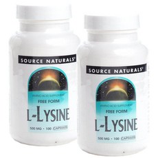 SOURCE NATURALS L-離胺酸膠囊 500mg, 2個, 100顆