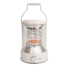 CompLife 家用 露營用 圓筒型 鹵素電暖器, 白色, CP2302B