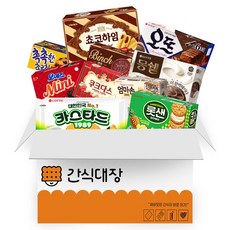 [간식대장] 최고의 사무실 간식세트 오뜨 롯데 샌드 몽쉘크림 카스타드 엄마손파이 빈츠 촉촉한 초코칩 오예스 mini 초코하임 쿠크다스, 1개, 가성비 사무실 간식 A세트 10종