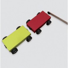 가벼운 소재 자기력 반발 학습용 종이 자석 자동차 DIY 과학 실험 조립 완구, 1개