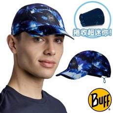【西班牙 BUFF】奔放藍調》極速排汗隨身可收 頭巾帽 FASTWICK UPF50 跑帽 棒球帽 遮陽帽 131289, 1個, S/M