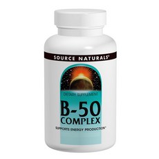 SOURCE NATURALS 維他命B-50複合錠 50mg, 250顆, 1罐