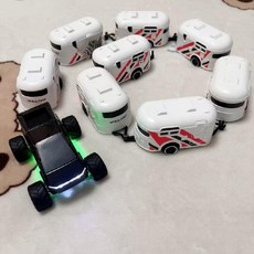 원격 제어 멀티 트레일러 RV 다중 섹션 열차 가능 3단 변속 충전 장난감 자동차, 배터리 25분, 1개, 검정(흰색 8개)+액세서리