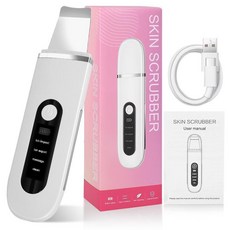 超聲波鏟皮機 美容導入導出儀, 白色, 白色