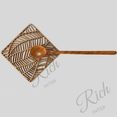 RC 나무티스푼 옻칠 원형 티스푼 대