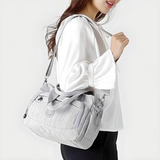 LULU 女款休閒單肩斜背包+配件 隨機出貨, 灰色（包）