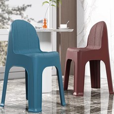 등받이의자 통사출 튼튼 편안 사무용의자 바른자세, 오블롱 스툴의자 (대 브라운), 1개