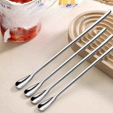 304不鏽鋼長柄攪拌匙 加長款咖啡攪拌勺 奶茶調酒專用 一體成形易清洗, 22CM, 1個