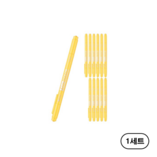 모나미 라이브칼라 사인펜, 옐로우, 12개