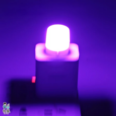 教風USB迷你檯燈 護眼LED燈 多色可選 軟管彎曲 隨插即用, 【紫色】LED廣照夜燈