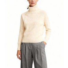 LEO'S VASE 새로운 여성용 스웨터 트렌디 여성용 오버사이즈 스웨터 슬라우치 레이지 바이브 터틀넥 스웨터 여성용 집업 포근한 핏 살구. XL