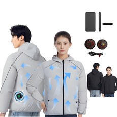 KC인증 쿨링 자켓 선풍기조끼 냉풍조끼 근무복 아이스 선풍기옷 여름작업복 남녀공용 낚시 등산 실외 자외선 차단 냉각옷