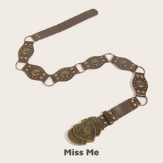 Miss Me 復古愛心造型皮帶