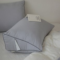 애프터홈 국내제조 다용도 워싱 삼각 침대 등받이 등쿠션커버, 그레이 그레이