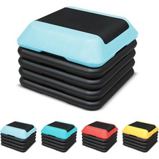 IIUDGIG 16x16 운동 유산소 스텝 플랫폼 4개의 라이저 조절 가능한 높이 4-6-8-10-12 홈 헬스장 피트니스 근력 및 훈련용 스테퍼, Green