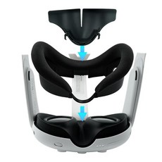 실리콘 VR 코 패드 통기성 누출 방지 빛 차단기 세척 가능 편안함 메타퀘스트 3 헤드셋 액세서리