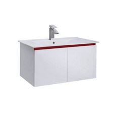 簡約壁掛式浴室櫃，防水易潔，節省空間，多功能收納, 白色, 1個