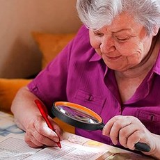 선명한 해상도 독서 관찰 노안 3배 확대 돋보기 100mm 확대경 고급손잡이, 단품, 1개